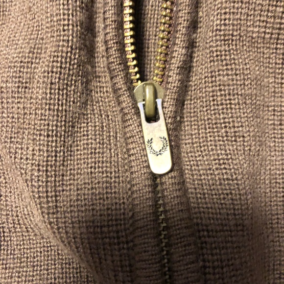 Fred Perry zip brown wool sweater - Picture 8 of 13
